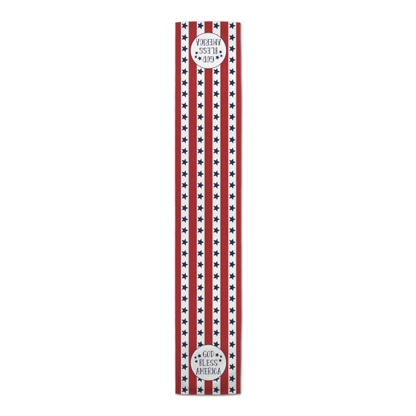Stars and Stripes God Bless America Table Runner