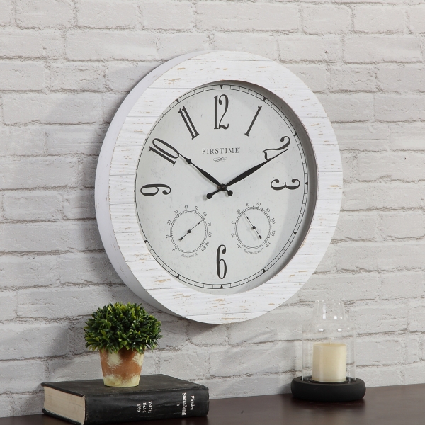Faux Wood Shiplap Outdoor Wall Clock Kirklands Home