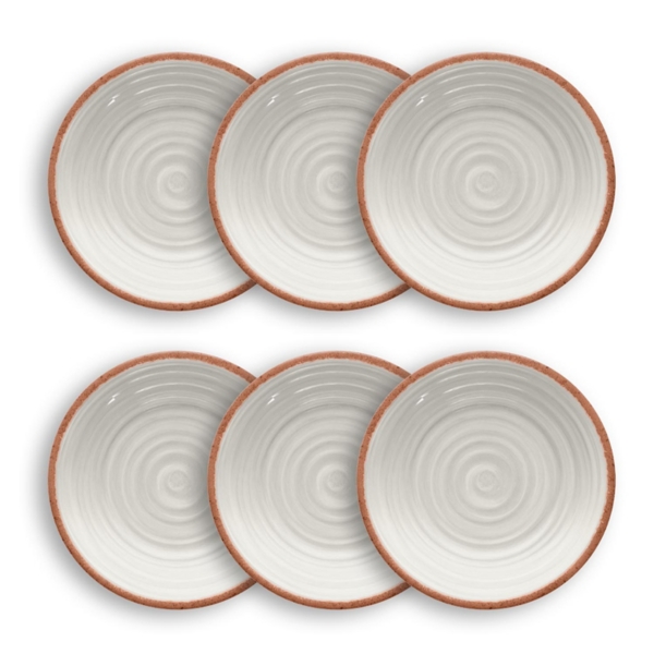 Ivory Rustic Swirl Salad Plates Set Of 6 Kirklands