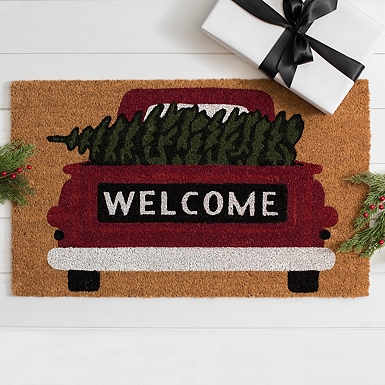 Home Sweet Home Door Mat, Hippo Christmas Doormat