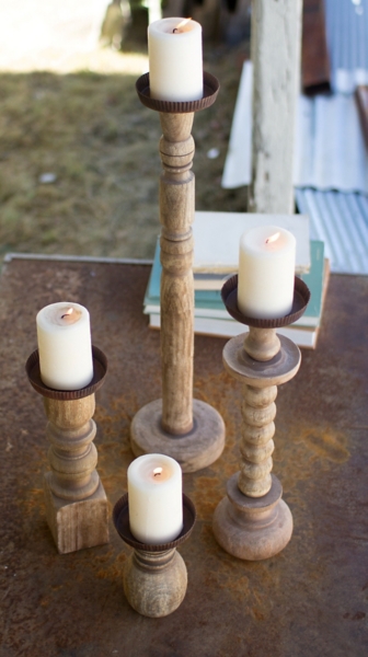 wooden candle tray