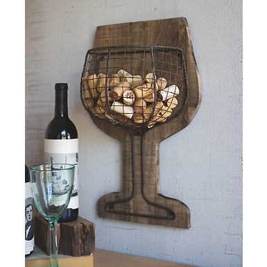 Brown Wood Bottle Frame Metal Bracket Wine Holder Kirklands Home