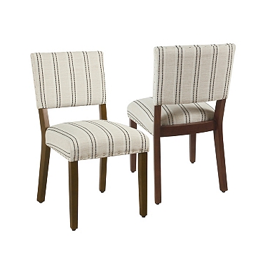 Dove Gray Stripe Parsons Chairs Set of 2 Kirklands Home