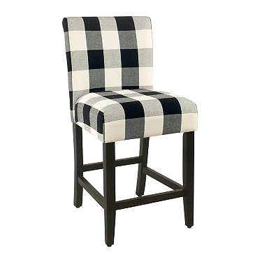 Black White Buffalo Plaid Counter Chairs Set of 2 Kirklands Home