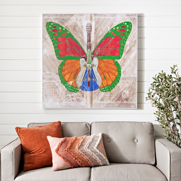 Love Is Like a Butterfly Framed Canvas Print | Kirklands Home