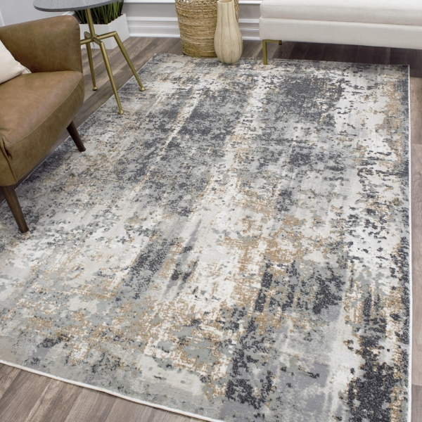 Silver Light High Low Auden Area Rug, 8x10 | Kirklands