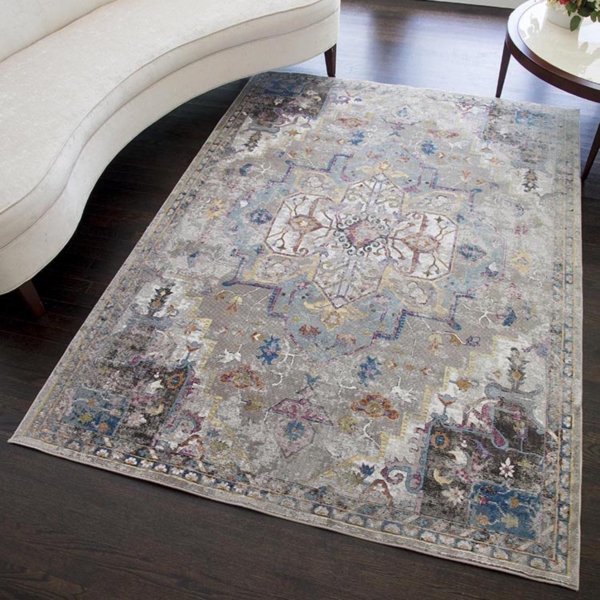 Gray Distressed Celine Area Rug 8x10 Kirklands