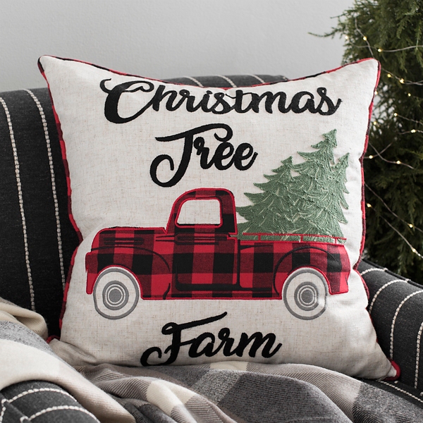 Christmas Tree Farm Buffalo Check Pillow Kirklands Home