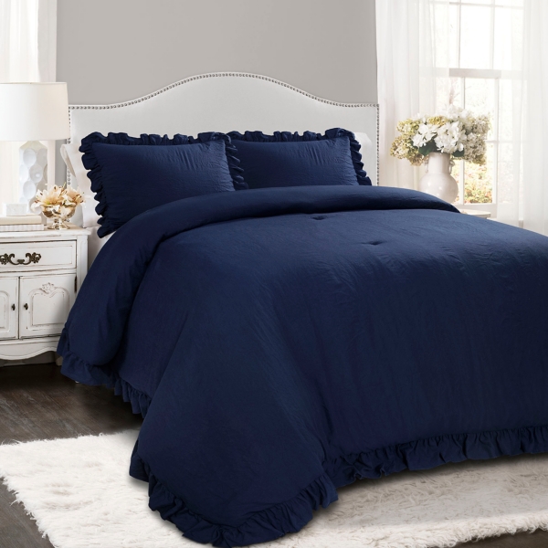 navy comforter sets queen size