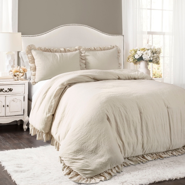 Tan Reyna Ruffle 3 Pc King Comforter Set Kirklands