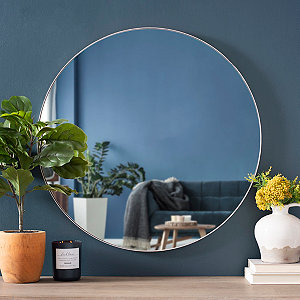 Small Silver Luxe Mirror, 29.5x35.5 in.