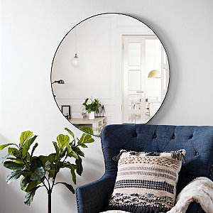 Small Silver Luxe Mirror, 29.5x35.5 in.