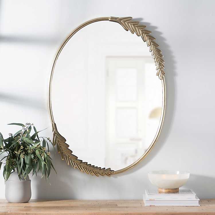 Gold Finish Oval Wreath Mirror Kirklands Home - Bebe Home Decor Mirror
