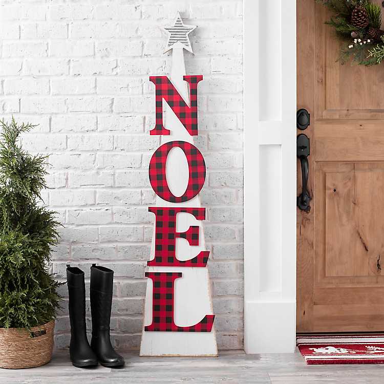 K & K "Noel" Christmas Wood Sign Free Shipping 