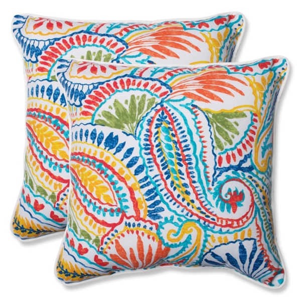 multicolor outdoor pillow
