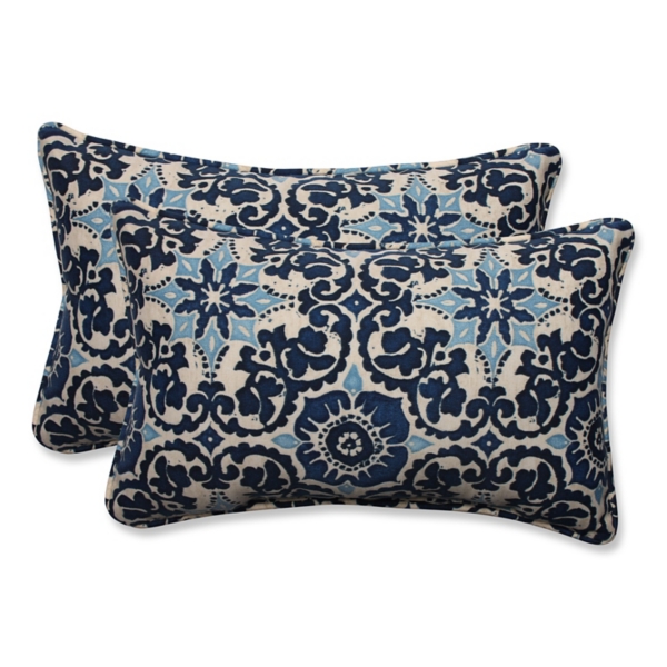 Blue Woodblock Prism Accent Pillows, Set of 2 Kirklands Home