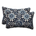 Blue Woodblock Prism Accent Pillows, Set of 2