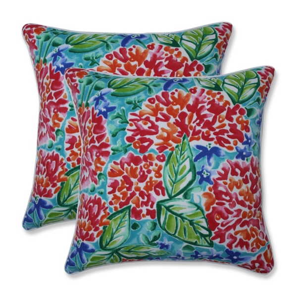 bright floral pillows