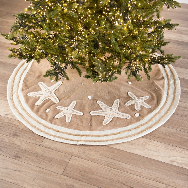 Burlap Starfish Tree Skirt Kirklands Home