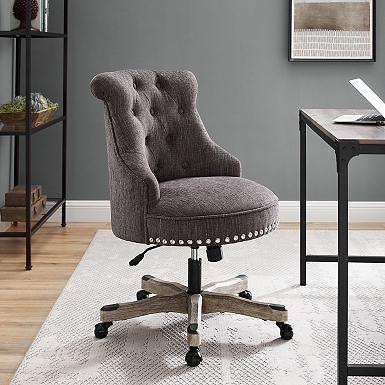 Beige upholstered office online chair