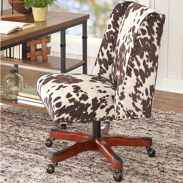 Brown Cow Print Adams Office Chair Kirklands