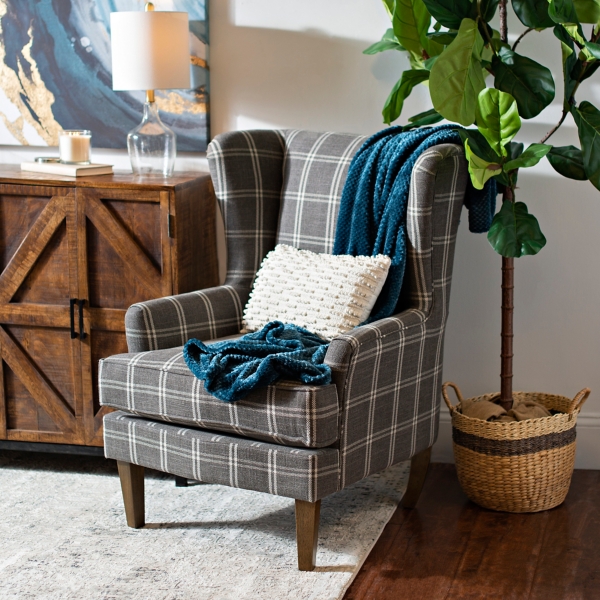 Plaid 2025 wingback chairs