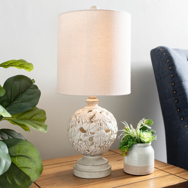 floral table lamp