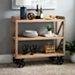 Acacia Console Table with Large Wheels