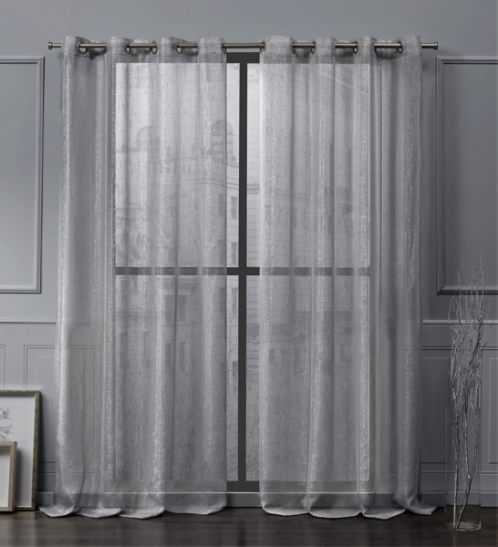 gray sheer curtains amazon