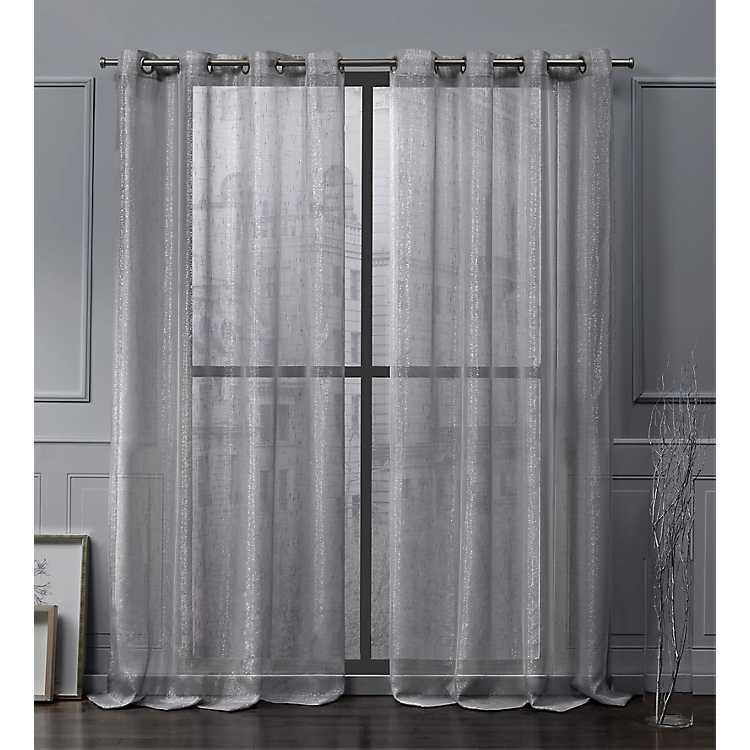 gray sheer curtains amazon