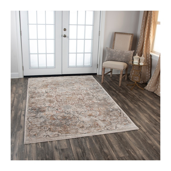 Rust and Gray Brighton Area Rug, 7x9 Kirklands Home