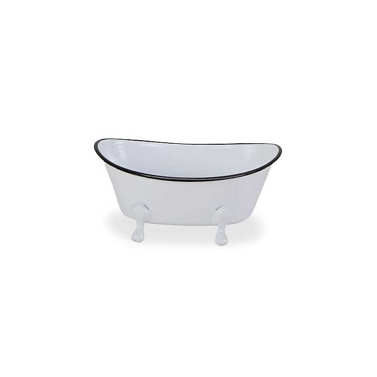 White Metal Decorative Bathtub, Metal Bathtub Shaped Basket