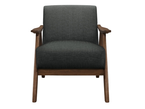 Dark Gray Mid-Century Hazel Frame Accent Chair