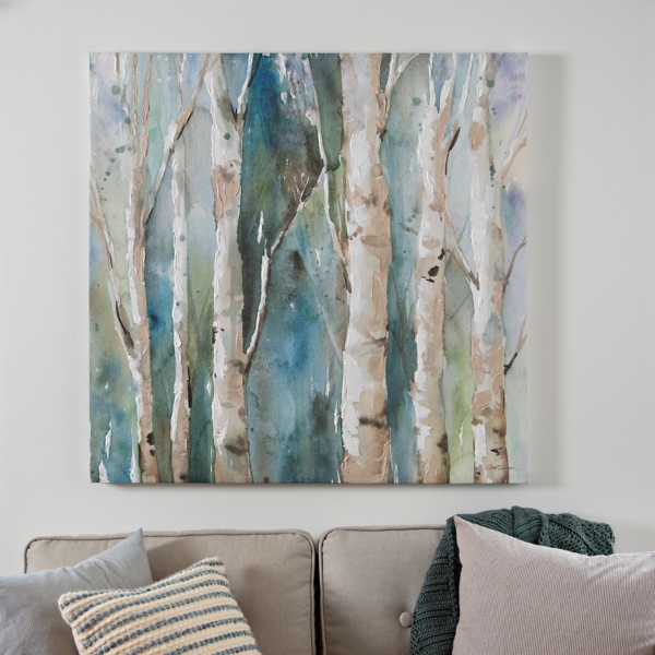 River Birch Canvas Art Print Kirklands