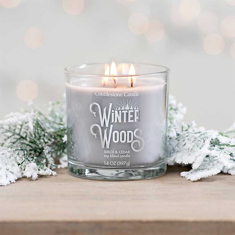Soy Candles Yule candle, Winter Candle Cozy Candle Winter Woods Candle