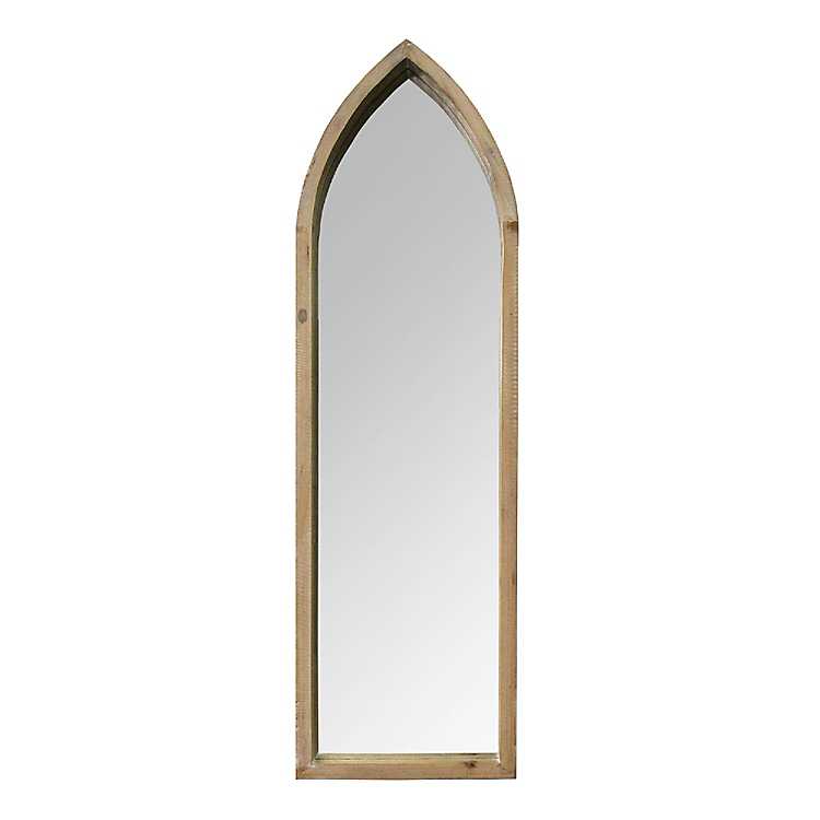 Narrow Natural Wood Frame Wall Mirror, Narrow Wall Mirrors Uk