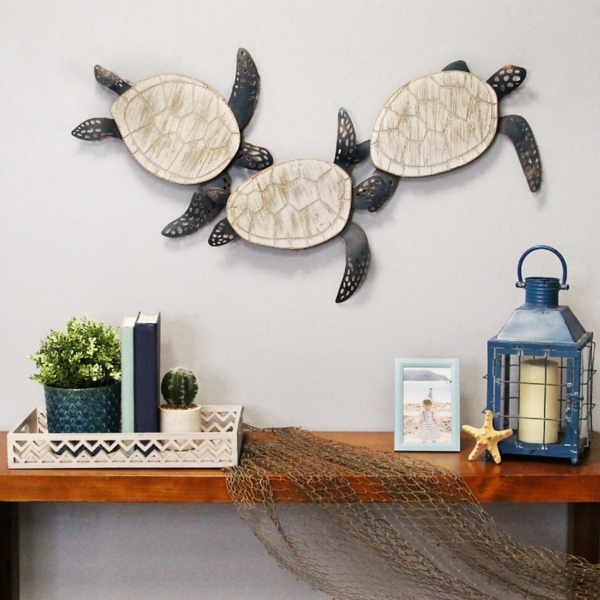 Carved Wood and Metal Turtles | Kirklands Home