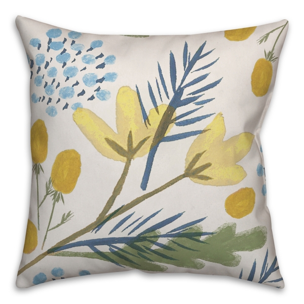 Yellow Botanicals Pillow Kirklands Home