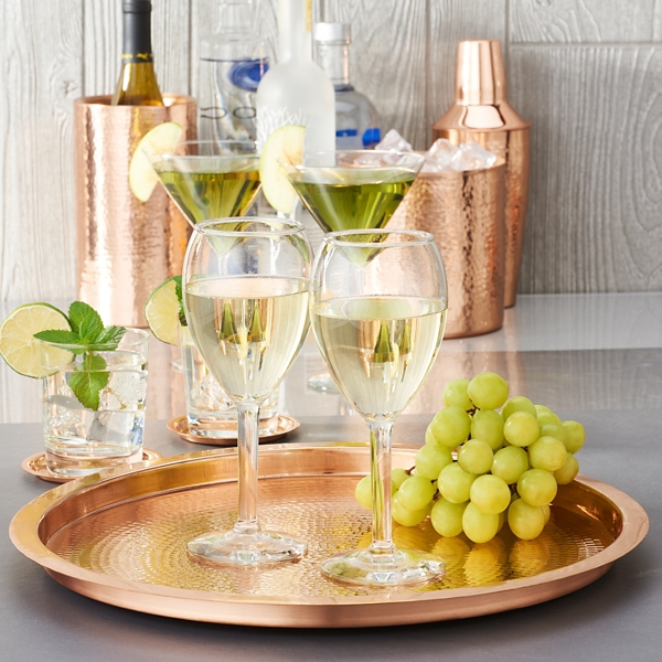 Stone Hammered Copper Serving Tray Kirklands Home