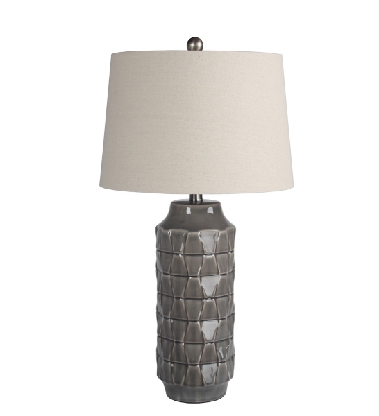 geometric ceramic table lamp