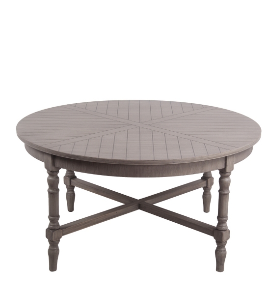 Brown Round Scarlett Wood Slat Coffee Table | Kirklands Home