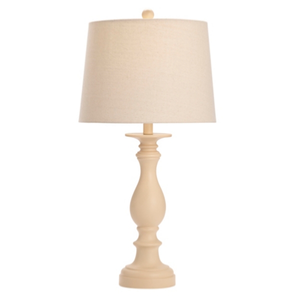 cream colored table lamps