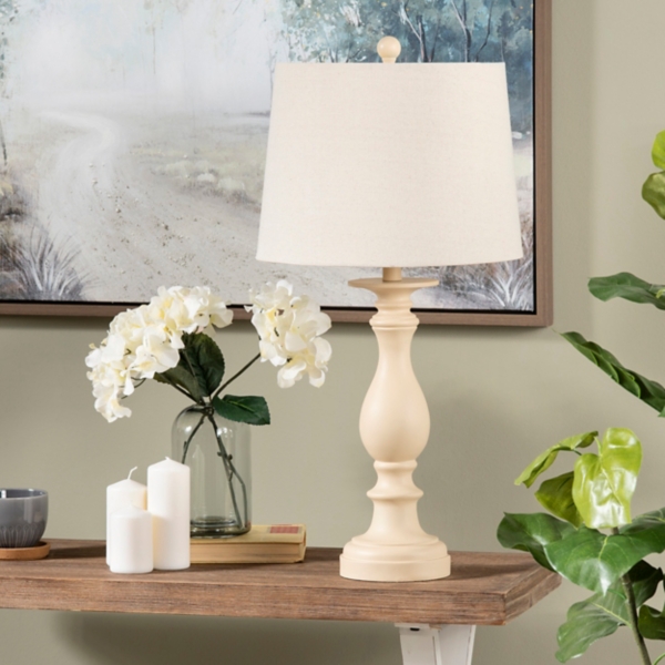 Distressed Cream Antique Table Lamp Kirklands