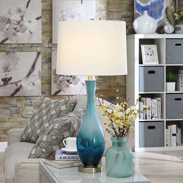 blue ombre table lamp