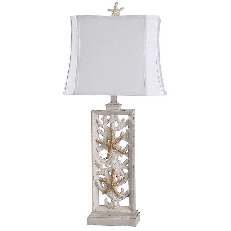 South Haven Stacked Starfish Table Lamp, Seahaven Lighthouse Table Lamp