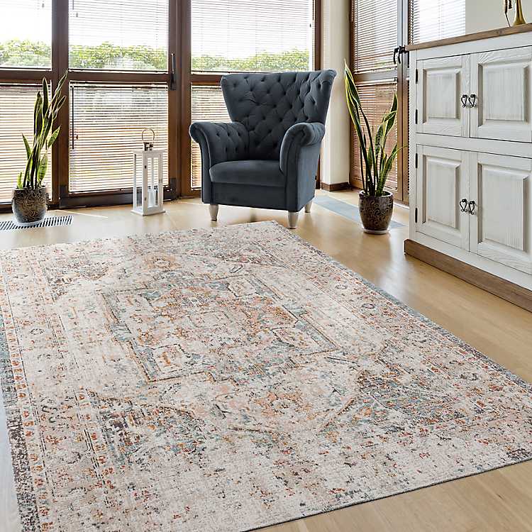 Faded Turkish Area Rug 5x7 Kirklands, How To Add A Rug Your Living Room