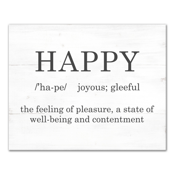 Happy Definition Canvas Art Print Kirklands