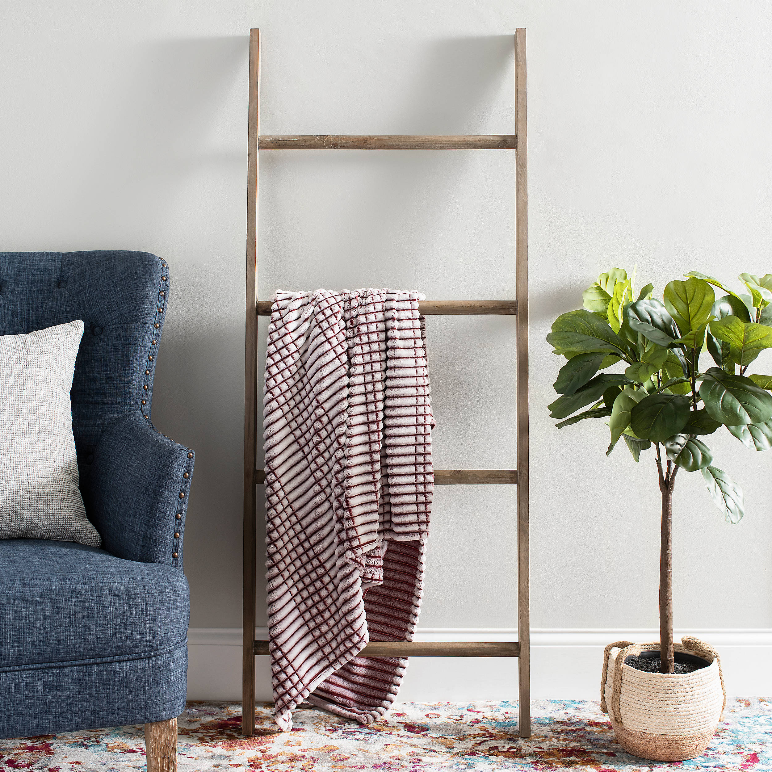 Shop Natural Distressed Wooden Ladder from Kirkland's on Openhaus