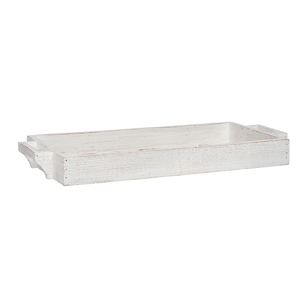 white wooden tray