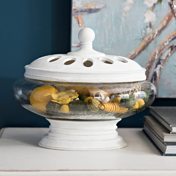 Whitewash Oval Potpourri Jar Kirklands Home